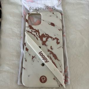 Loopy phone case 11 pro max rose marble